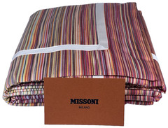 Missoni Milano Jill New King Pillowcases Pair Multicolor Stripe 65×100 cm Italy