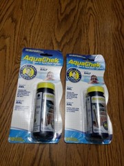 Lot Of 2 AquaChek 561141A Salt Test Strips Spa & Swimming Pool EXP. 3/2024 New