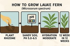 3 HAWAII Laua’e Fern Starter Microsorum scolopendria Monarch Fragrant Lei Ferns