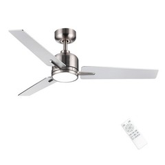 48″ Brushed Nickel Low Profile Ceiling Fan with Light Light Energy Saving Fan