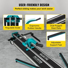 VEVOR 48″ Manual Tile Cutter 1200mm Ceramic Floor Tile Cutter w/ Laser Guide