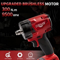 New For Milwaukee 18V 1/2″ High-Torque Impact Wrench Kit with Battery & Charger