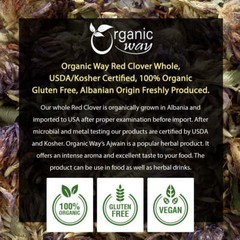 Organic Way Red Clover Blossoms Dried Whole – Herbal Tea | European Wild-Harvest