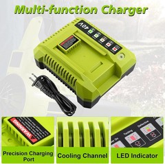 8.0Ah Battery 40 Volt for Ryobi 40V Lithium OP40602 Battery with LED / Charger