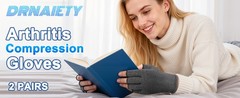 2 Pairs Arthritis Compression Gloves- for Hand Arthritis, Carpal Tunnel Pain,