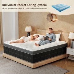 10″12″14″ Twin Full Queen King Mattress In A Box Gel Memory Foam Hybrid Spring