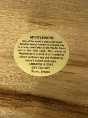 Myrtlewood 10.25 X 10.25 Serving Platter Plate Salem Oregon Holy Land Preowned