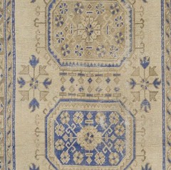 4.6×12.2 Ft Vintage Anatolian Oushak Runner Rug. Hand-knotted Wool Rug