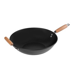 Mainstays 13.75″ Carbon Steel Wok Nonstick Fry Pan Easy Clean Hand Wash
