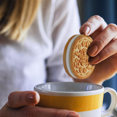 OREO Double Stuf Golden Sandwich Cookies, Party Size, 24.95 oz Free Shipping