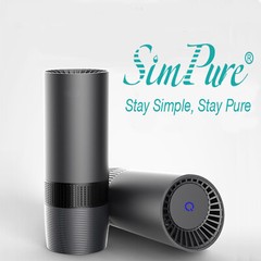 Mini Car Air Purifier True HEPA Air Purifier Ionizer Portable Air Cleaner Black