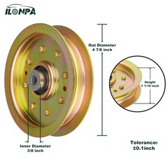 Replacement Idler Pulley 756-04129 for Efficient Lawn Mower Functionality