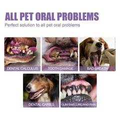 Pet Oral Repair Gel Puppy Tartar Removal Odor Eliminator Whiten Cats Dogs Teeth