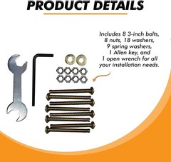 Bed Frame Hardware Set – Heavy Duty Screws and Bolts for Metal Bed Frame – At…