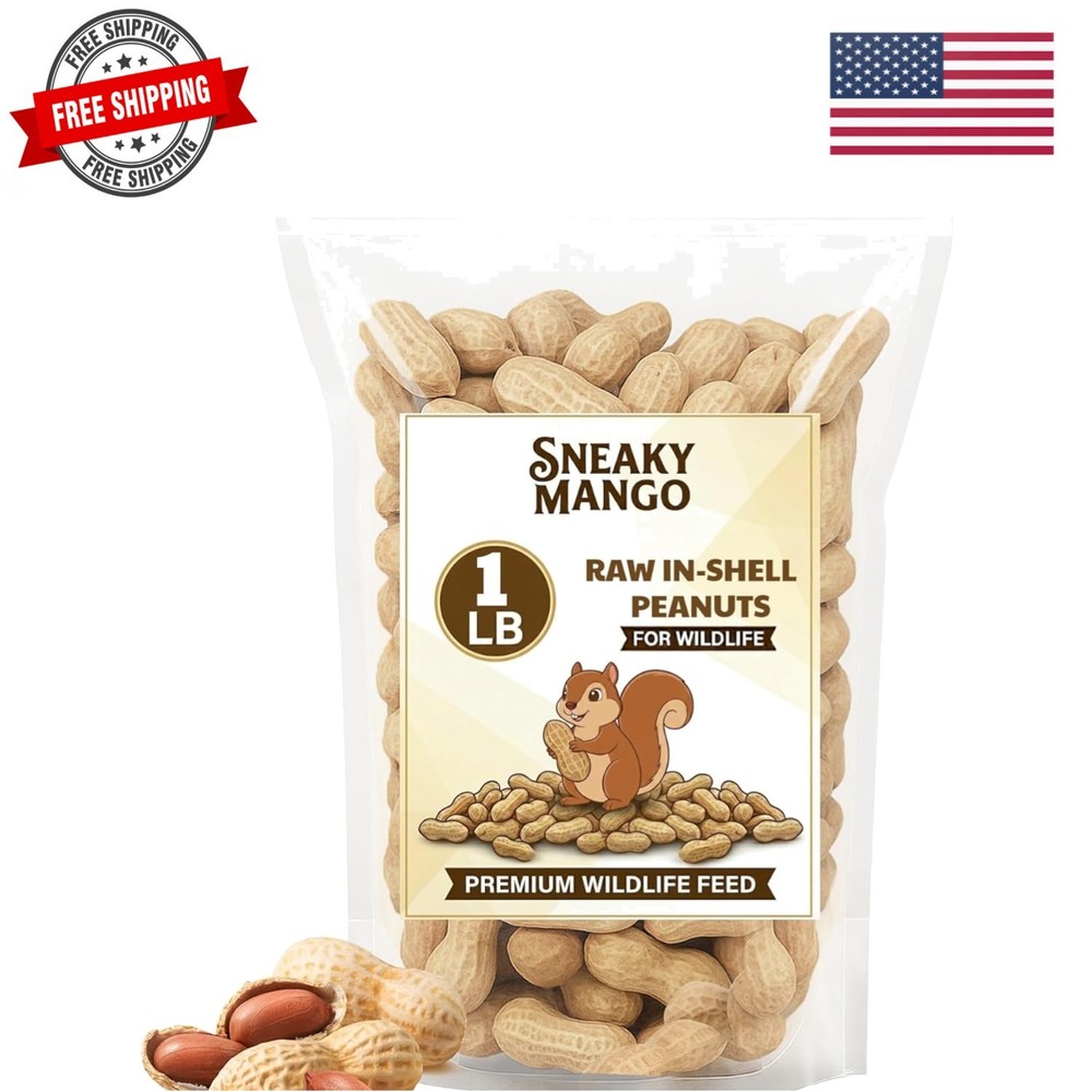 Snaky Mango Raw Peanuts in Shell – 1 Pounds – All-Natural Food for Squirrels,…