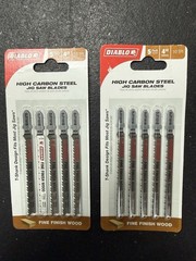 2-Diablo DJT101B5 4 inch 10TPI High Carbon Steel Jig Saw Blades for Wood 5pk