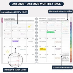 2026 Appointment Book, 30 Minutes-Hourly, Weekly ＆ Monthly Calendar Planner