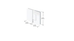 CRL All White Geneva Series 180 Degree Glass-to-Glass Standard Hinge GEN180AW