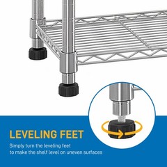 5 Tier Wire Shelving Unit Adjustable NSF Heavy Duty Metal Shelf Storage Rack