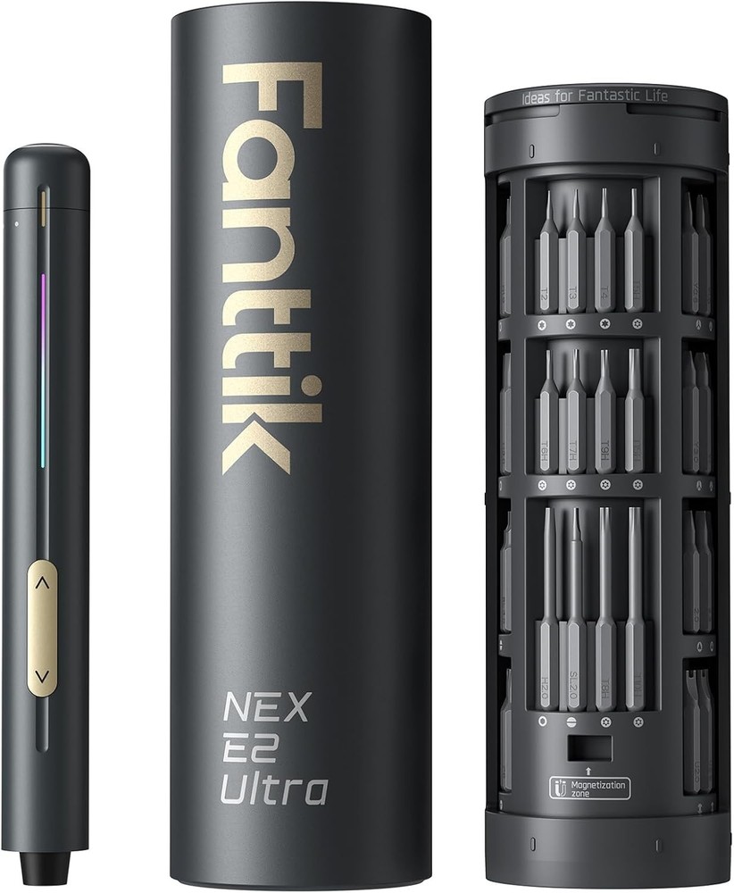 Fanttik E2 Ultra Mini Electric Screwdriver, Cordless Screwdriver, Max 0.6N.m, 50