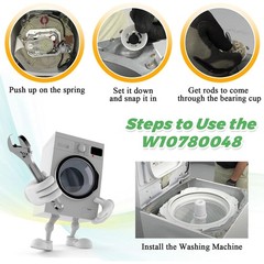 W10780048 Washer Suspension Rod Kit For Whirlpool Kenmore Washing Machine NEW