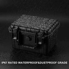 Waterproof Hard Case, 9.3x8x4.4 in, Foam Insert, IP67, Shock Proof, Tool Box
