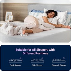 14″ King Size Gel Memory Foam Mattress for Cool Sleep & Pressure Relief