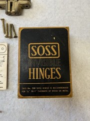 Soss Invisible Hinges 1 Set No. 208 And 1 Set No. 204 Both Unused