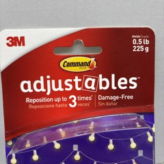 3M Command Adjustables 14 Clips With 30 Strips, Holds 0.5 Lb {19}