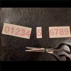 0-9 Set of 40 Numbers Vinyl Sticker Decals Select Color & Size 1/2″ thru 4″