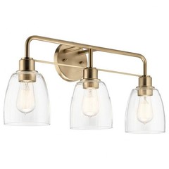 3 Light Vanity Light In Vintage Industrial Style-11.25 Inches Tall and 24.25