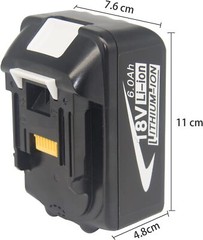 2 Packs 18V 6.0Ah BL1860B Battery For Makita BL1830 BL1840 BL1850 BL1860 LXT400