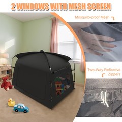 Indoor Privacy Tent Portable Bed Blackout Sleeping Space Canopy for Kids Adults