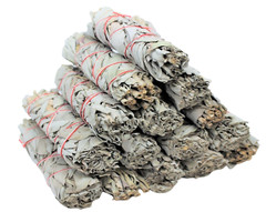 4 White Sage Smudge Sticks + 4 Palo Santo Wood Sticks – House Cleansing Bundle