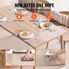 VEVOR PVC Table Protector 42×72 Inch Clear Plastic Desk Protector 2.0mm Thick