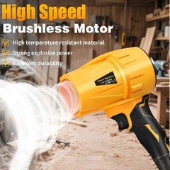 Electric Cordless Leaf Blower, 60000 RPM Motor, Nozzle Set, Handheld Lightweight