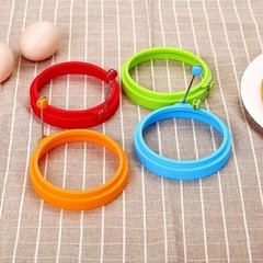 Food Grade Silicone Egg Rings, Multicolor, Egg Ring Molds for Cooking, Fried Egg