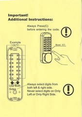 Mechanical Keyless Combination Latch Door Lock with Double Keypads Oil Rubbed