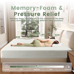 VIPKOE 5″ 6″ Mattress Medium Firm Gel Memory Foam CertiPUR-US,TwinTxl Full Queen