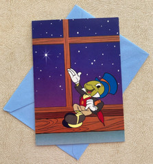 Walt Disney Jiminy Cricket Anytime, Any Place…I’ll Always Be There Card 5”x7″