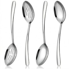 10.3-in Large Serving Spoons Set, 18/0 Stainless Steel, Heavy Duty, 2 Serving…