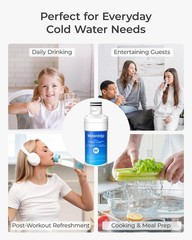 Waterdrop Refrigerator Water Filter, Replacement for LG® LT1000P®, Pack of 3