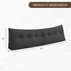 Corduroy Bed Wedge Pillow Headboard Bolster Back Rest Cushion Pillow f Sofa Bed