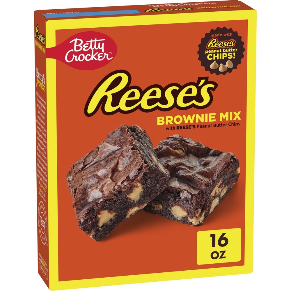 Betty Crocker REESE’S Brownie Mix With REESE’S Peanut 16 Ounce (Pack of 1)