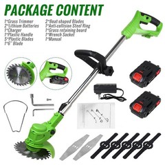 Electric Cordless Grass String Trimmer Lawn Edger Weed Wacker Cutter w/ Battery