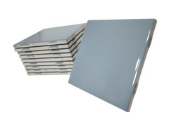 Vintage Blue Ceramic Tile 4.25 in Subway Square Shower Kitchen Wall Backsplash