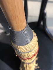 Handmade High Quality Fox Tail Broom (31” Long, Wooden Handle) PA Amish Made