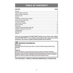 Hyper Tough 1.5 Gal 2HP Wet Dry Vacuum Cleaner Black