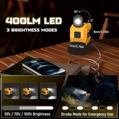 2-in-1 Power Station for Dewalt 20V Battery 300W DC Regulator 220W AC Inverter