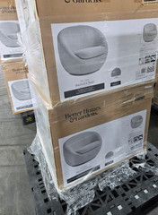 2 PACK – Better Homes & Gardens Accent Swivel Chair – Cream (2 Per pallet)